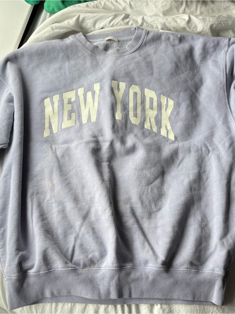 Brandy Melville Light Lavender "NEW YORK" Crewneck Sweatshirt